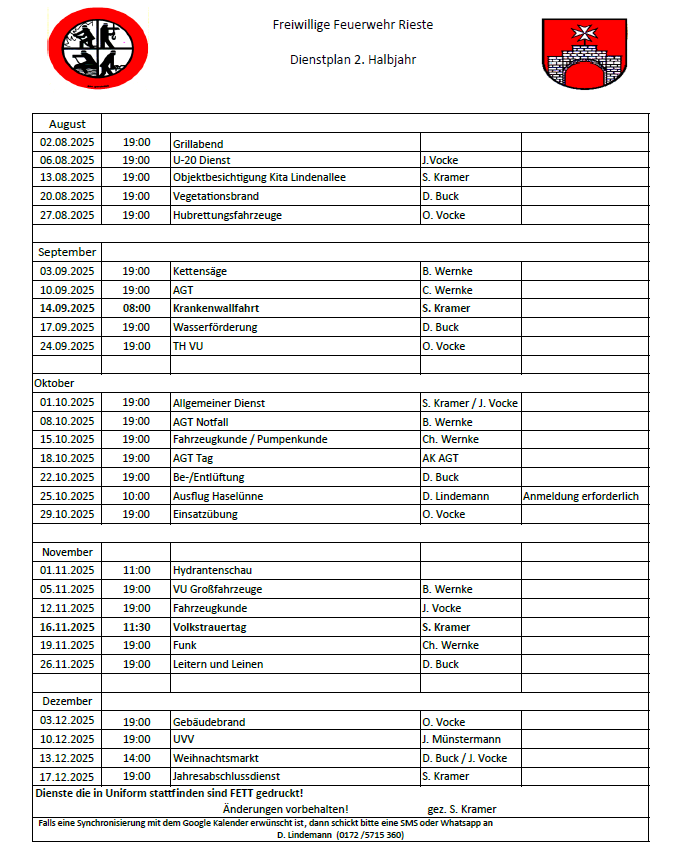 dienstplan 25 2
